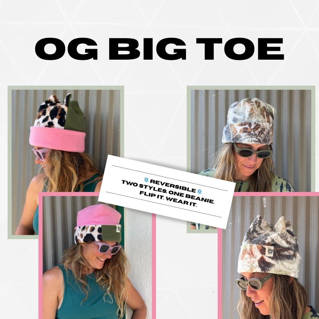 *Last One* OG Single Pattern - Reversible Handmade Beanie | Big Toe & Co.