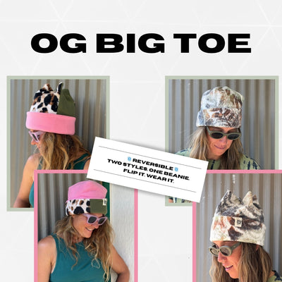 OG Solid + Pattern - Reversible Handmade Beanie | Big Toe & Co.